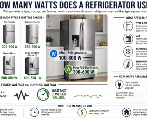 How Many Watts Does a Refrigerator Use