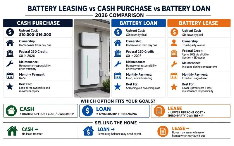 Battery Leasing VS Cash Purchase VS Battery Loan