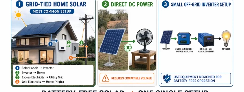 How to Use Solar Panels Without a Battery