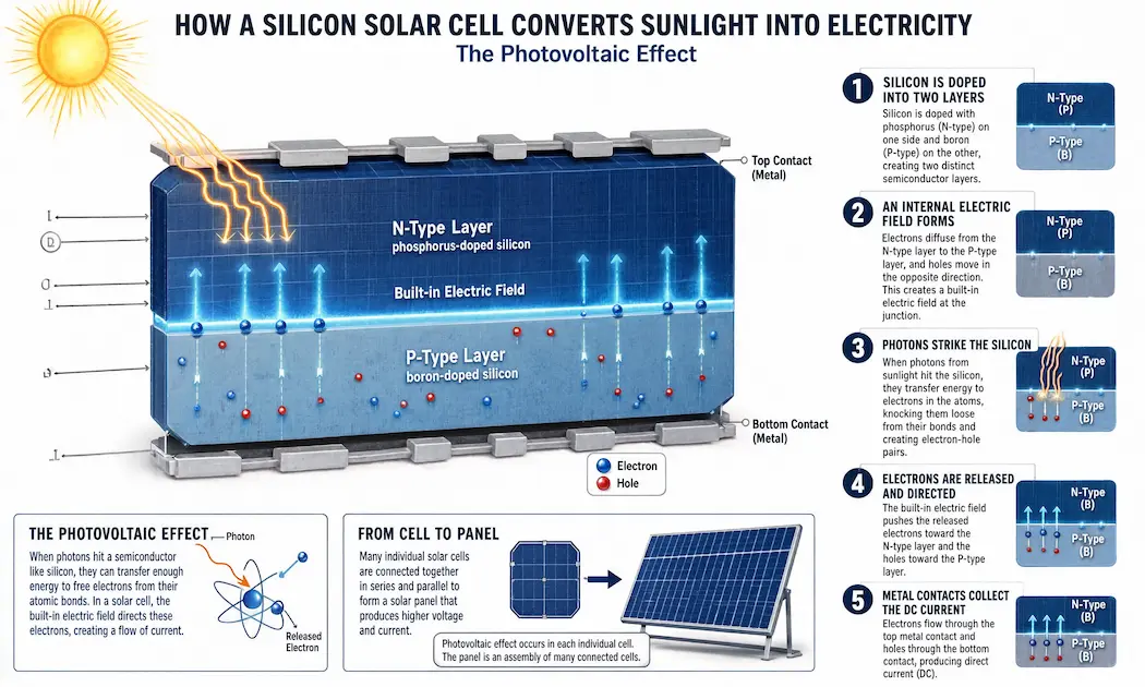 Solar Cell Photovoltaic Effect