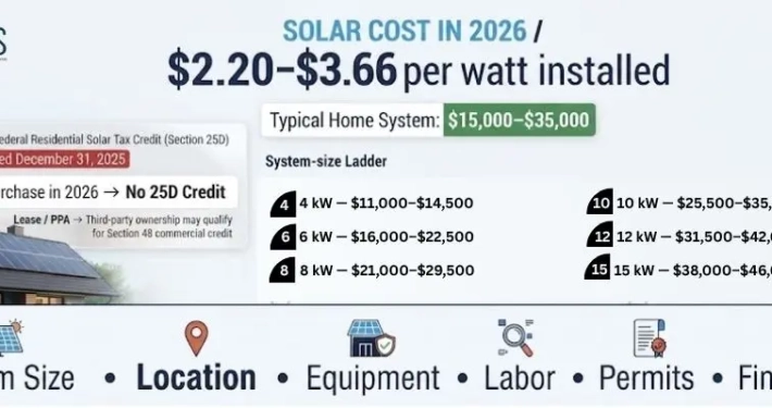 Solar Panel Cost in 2026