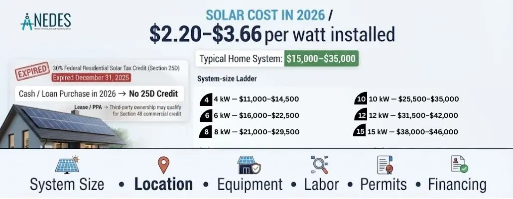 Solar Panel Cost in 2026