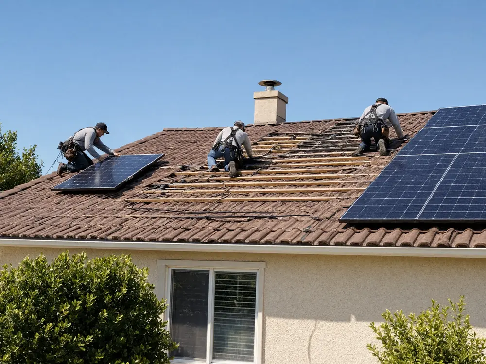 Solar Panel Unmount, Remount & Roof Repair