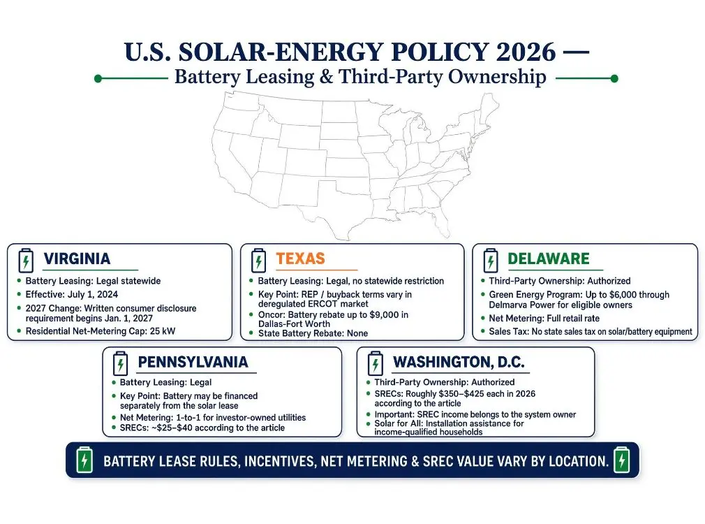 US solar energy policy 2026