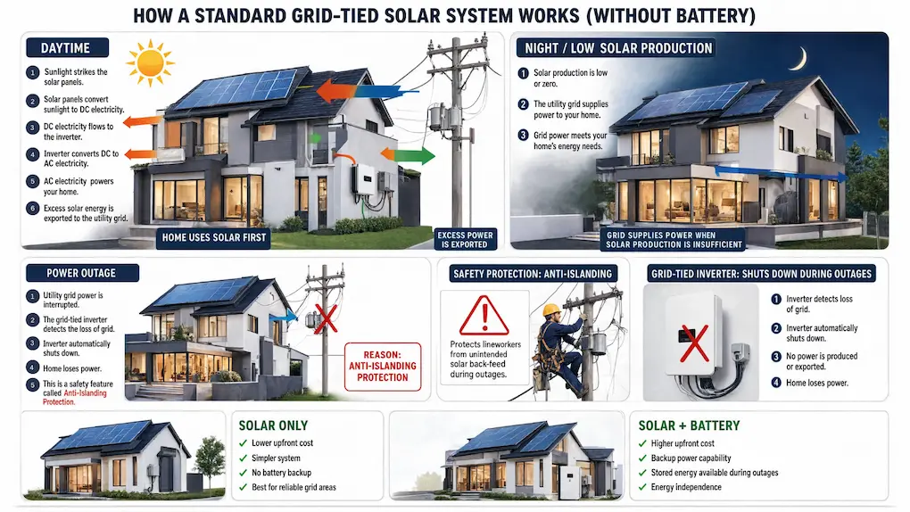 Use Of Solar Panels Without Battery