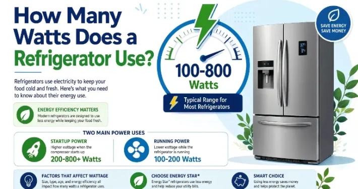How Many Watts Does a Refrigerator Use