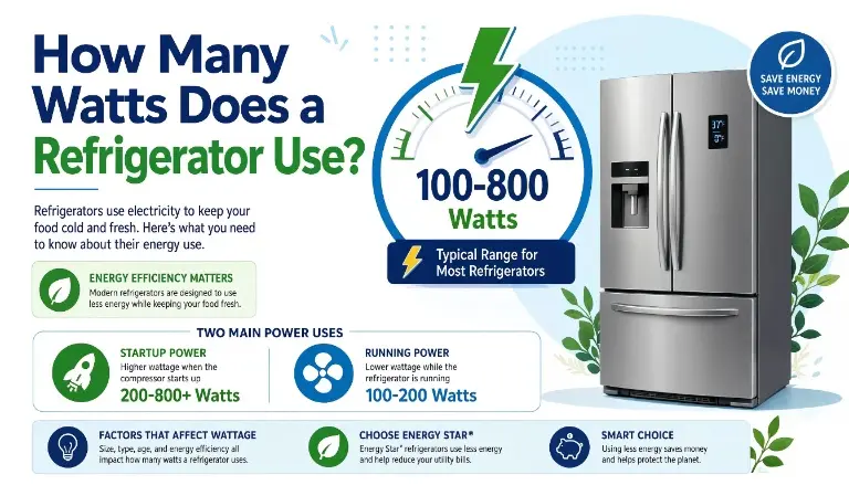 How Many Watts Does a Refrigerator Use