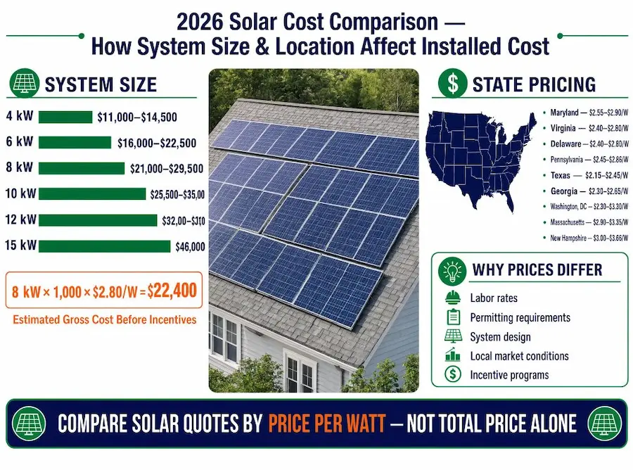 solar cost comparison