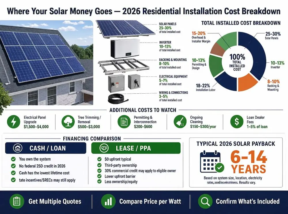 solar installation cost breakdown