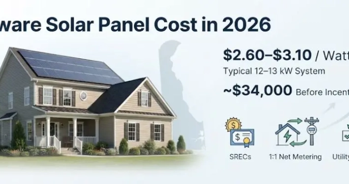 Delaware Solar Panel Cost In 2026