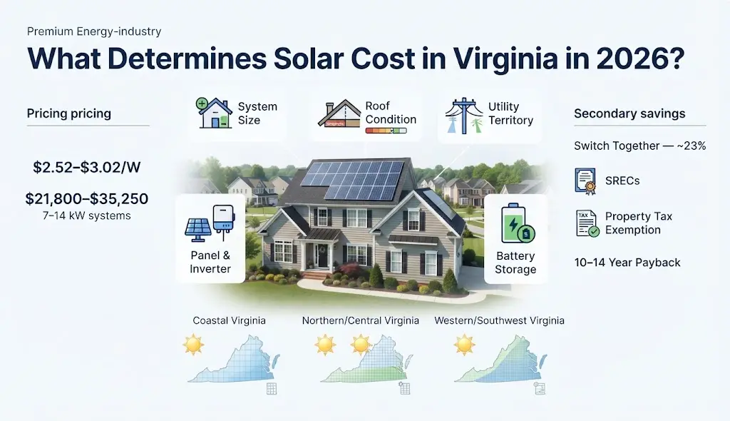 What Determines Solar Cost in Virginia in 2026